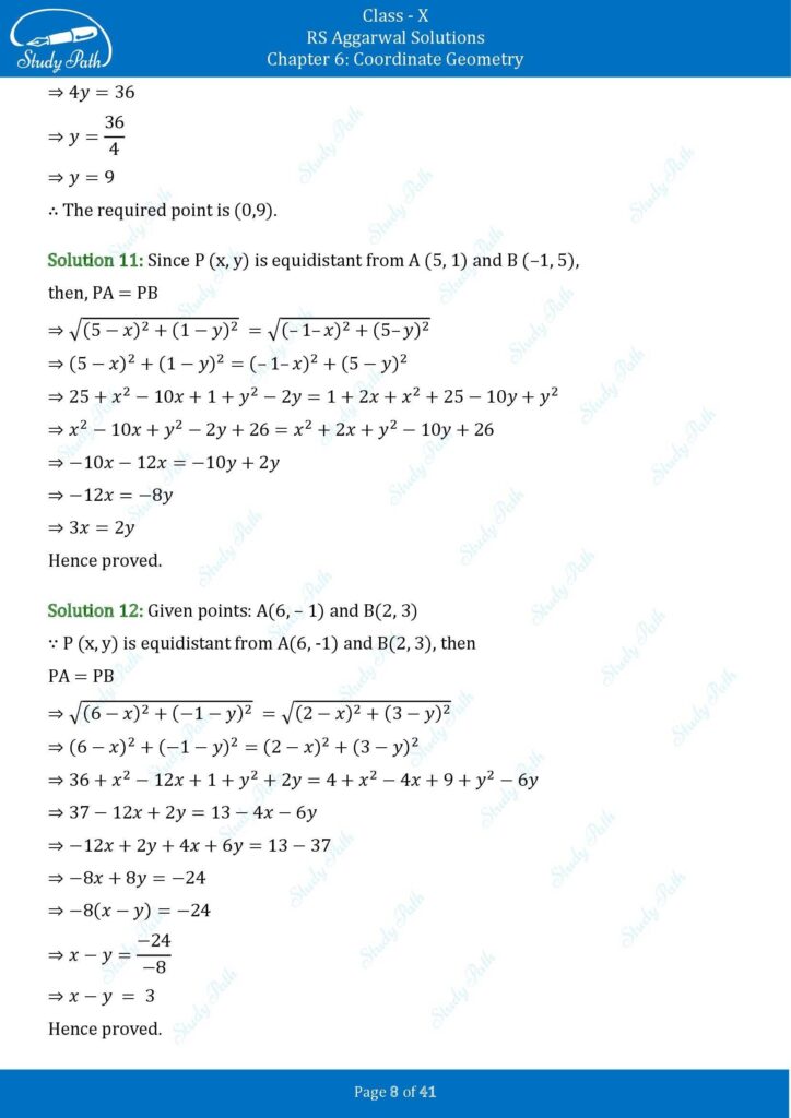 RS Aggarwal Class 10 Exercise 6A Solutions 8
