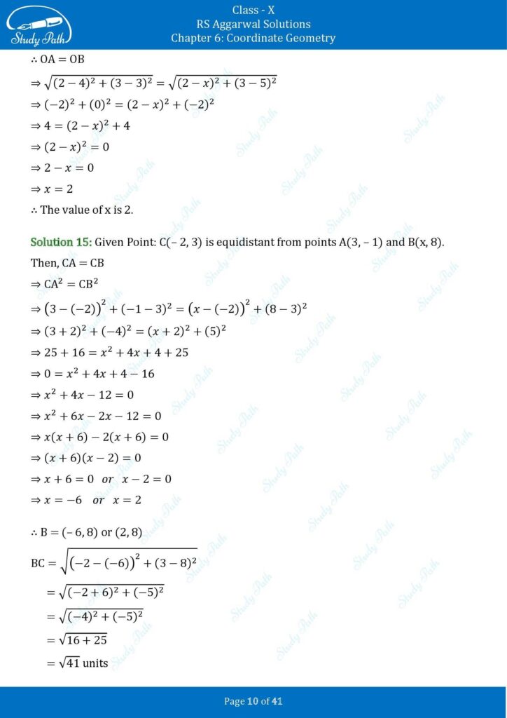 RS Aggarwal Class 10 Exercise 6A Solutions 10