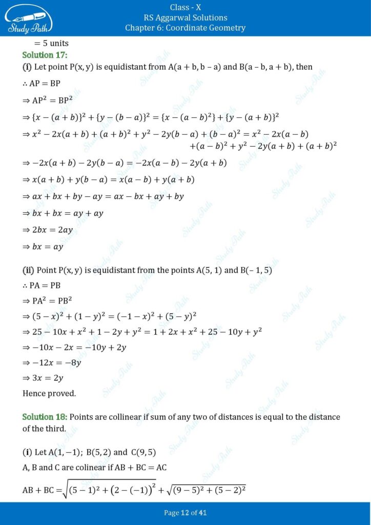 RS Aggarwal Class 10 Exercise 6A Solutions 12