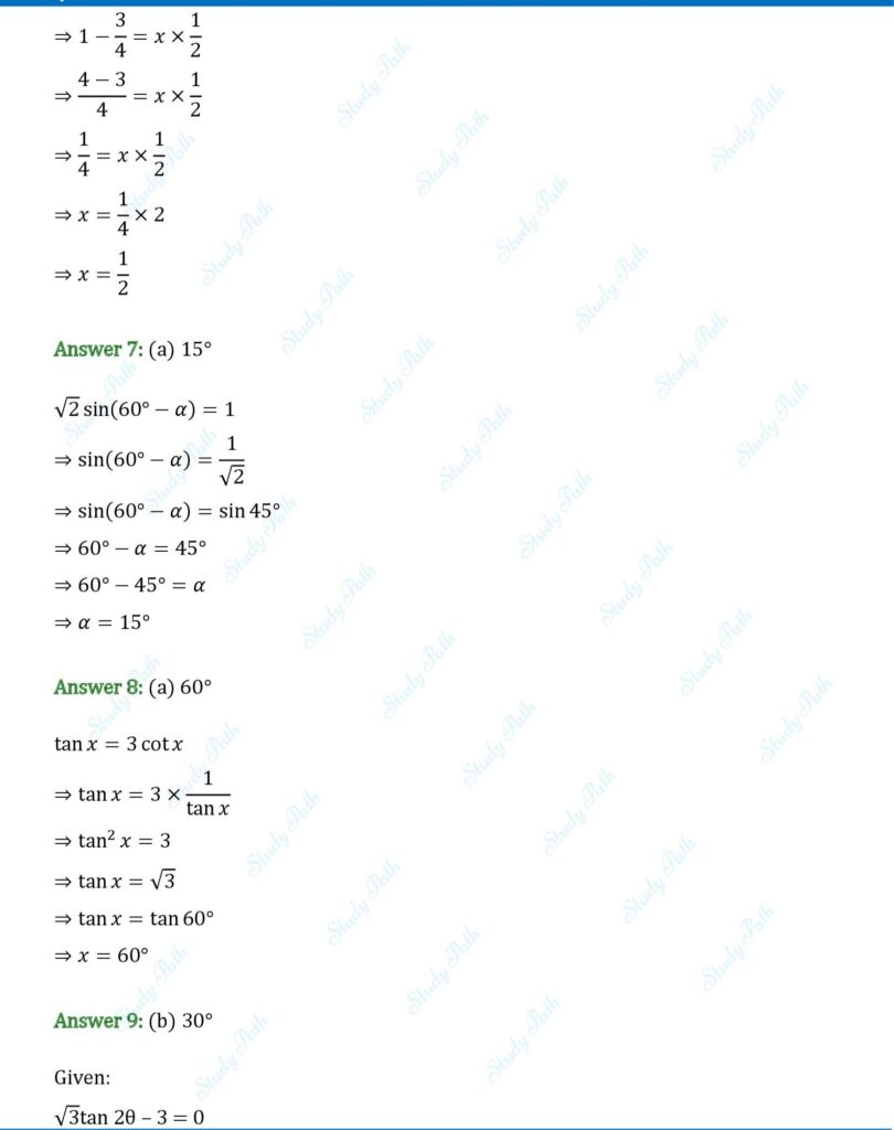 RS Aggarwal Class 10 Chapter 11 MCQ Solutions 3