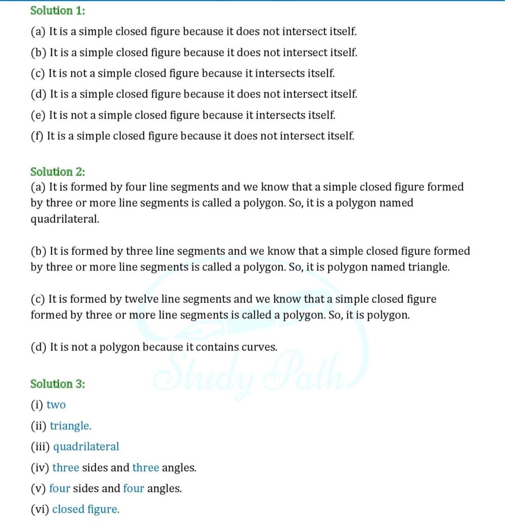 RS Aggarwal Class 6 Chapter 15 Polygons Solutions 1
