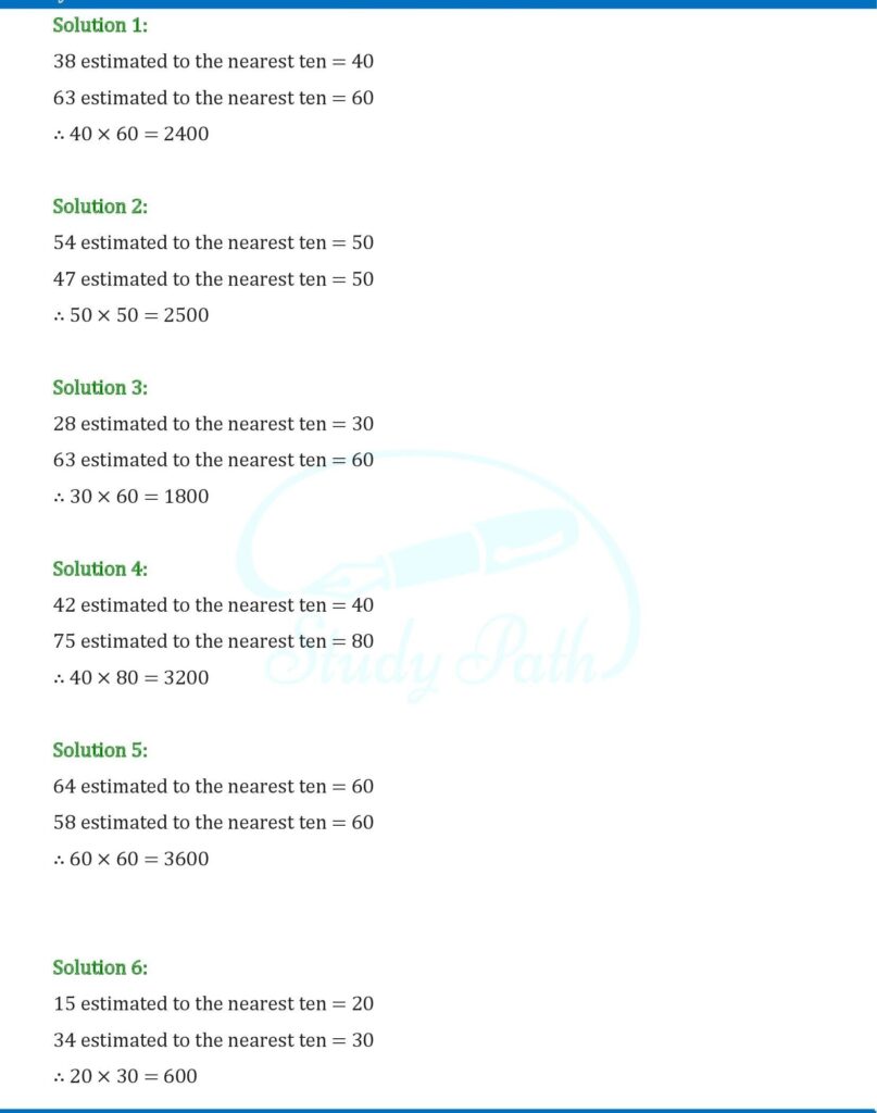 RS Aggarwal Class 6 Exercise 1E Solutions 1