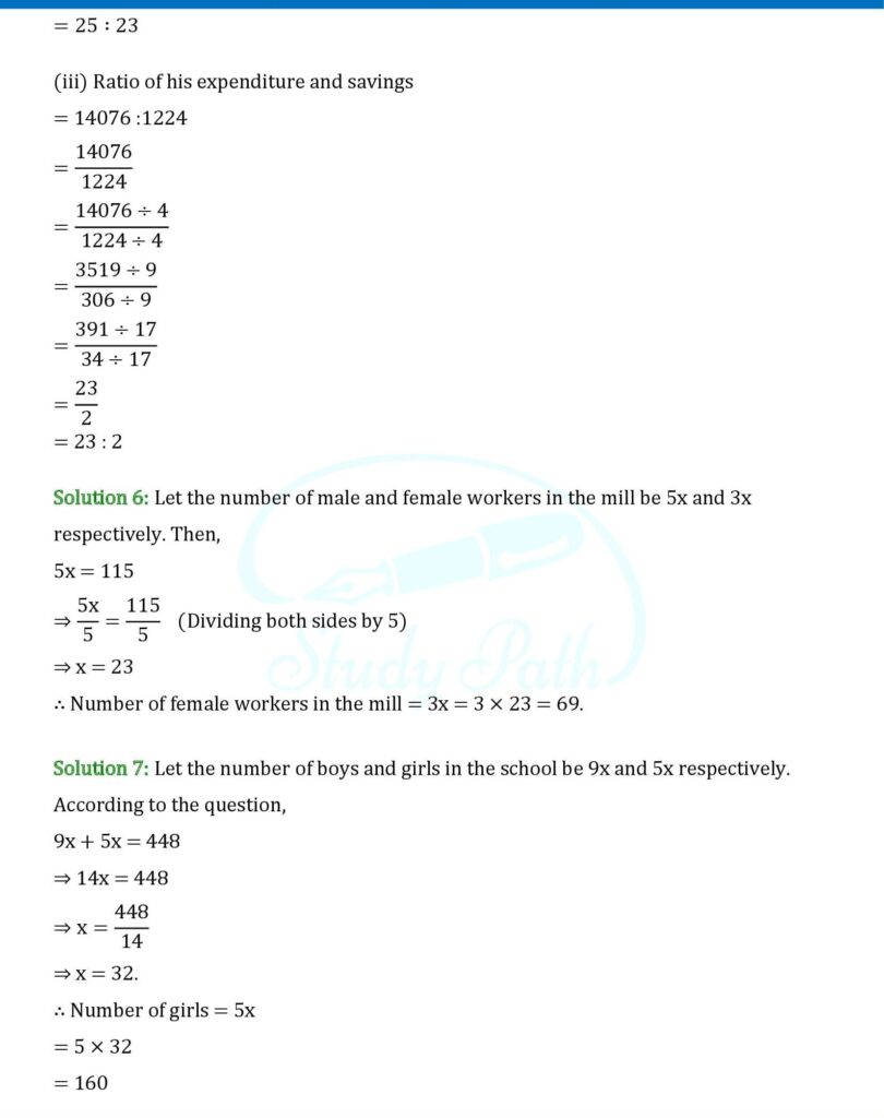 RS Aggarwal Class 6 Exercise 10A Solutions 9