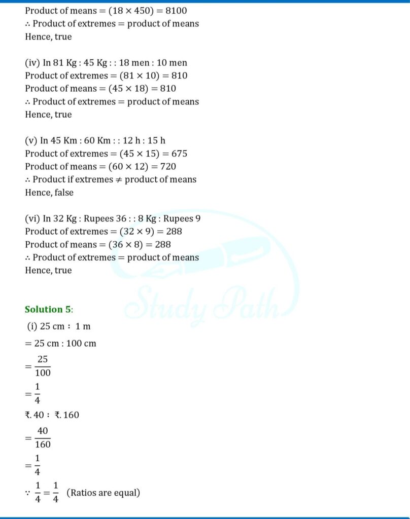 RS Aggarwal Class 6 Exercise 10B Solutions 5