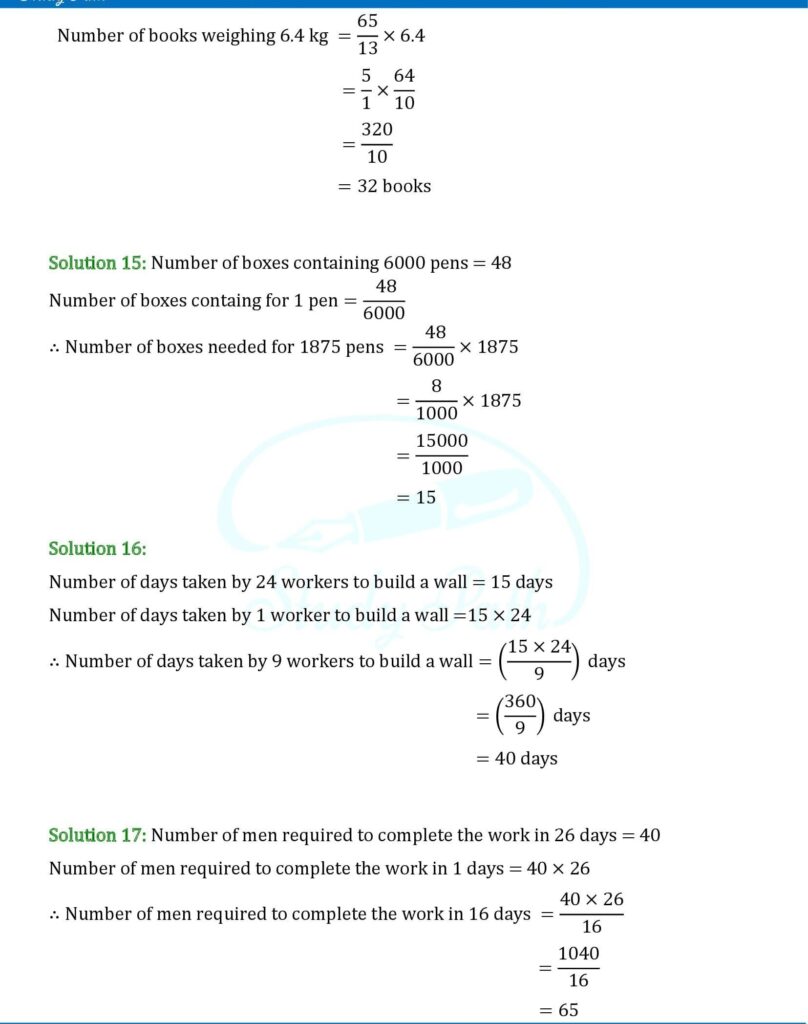 RS Aggarwal Class 6 Exercise 10C Solutions 6