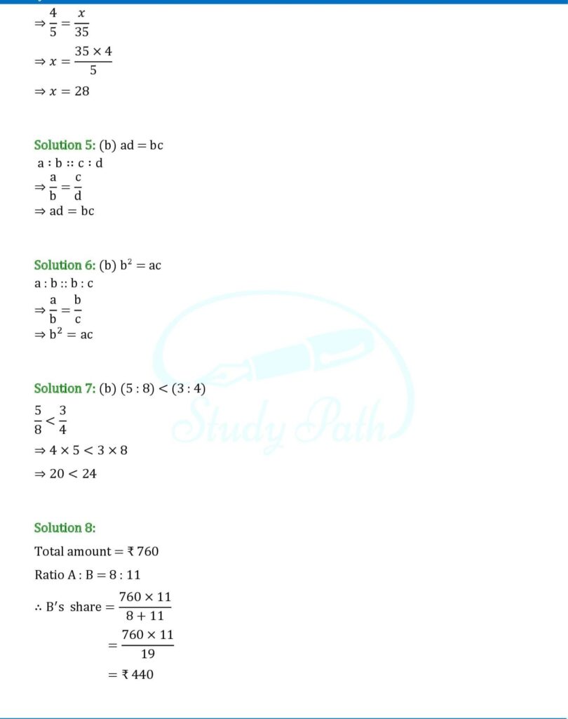 RS Aggarwal Class 6 Exercise 10D Solutions 2