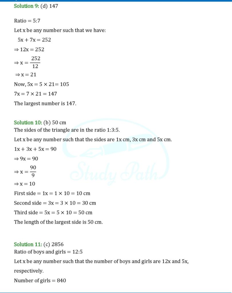 RS Aggarwal Class 6 Exercise 10D Solutions 3