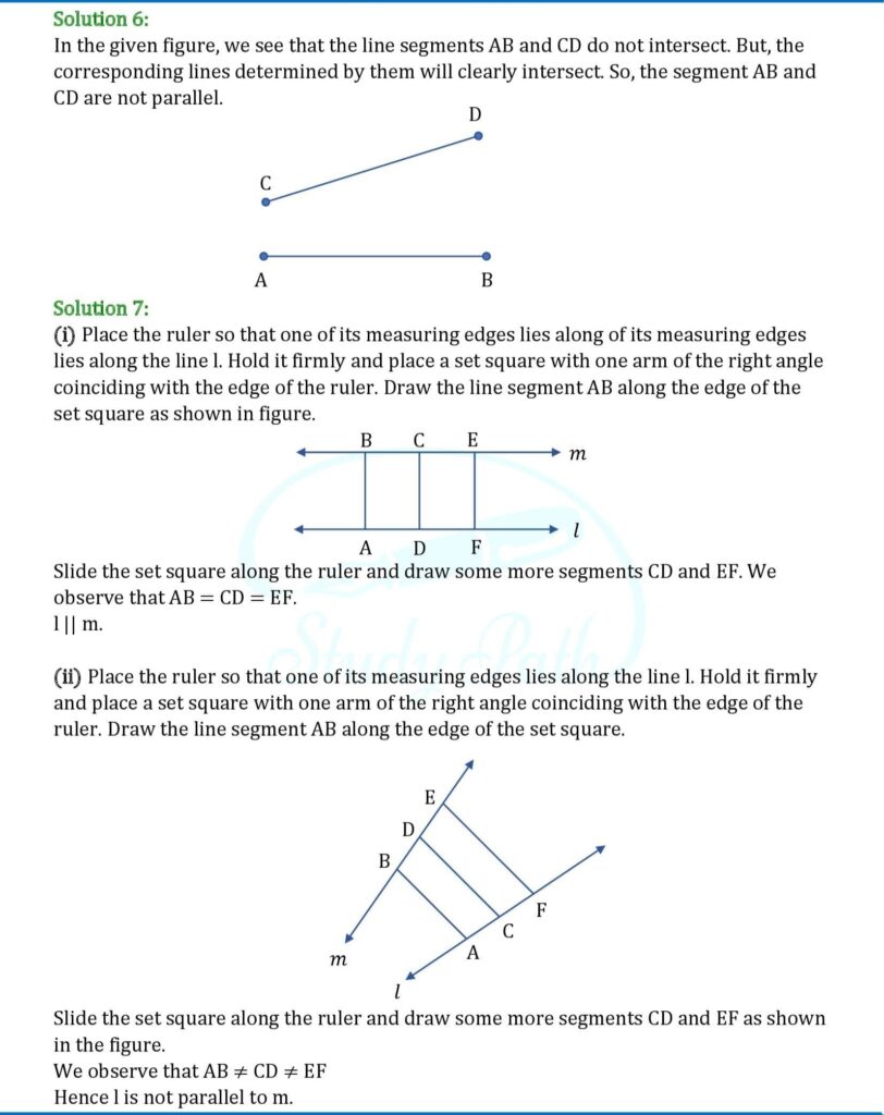 RS Aggarwal Solutions Class 6 Maths Chapter 12 Parallel Lines 2