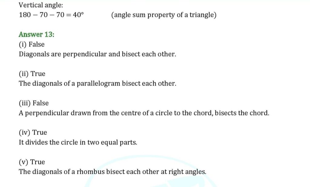 RS Aggarwal Chapter 18 Circles Test Paper Solutions 3