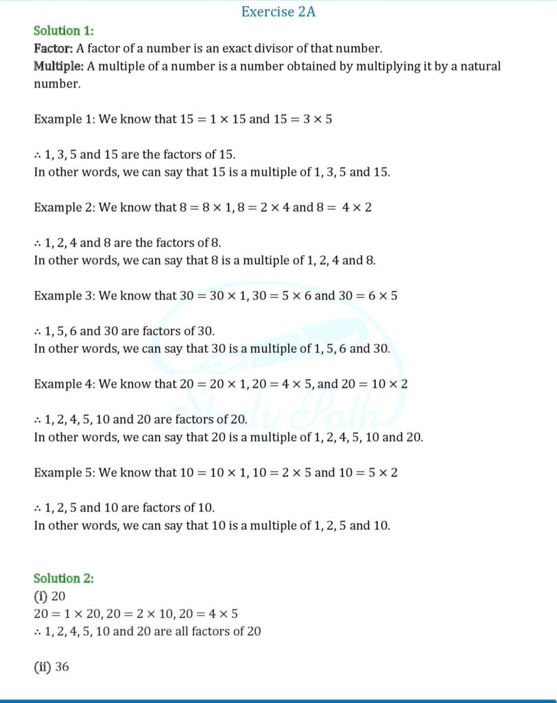 RS Aggarwal Class 6 Exercise 2A Solutions 1