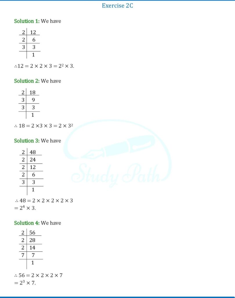 RS Aggarwal Class 6 Exercise 2C Solutions 1