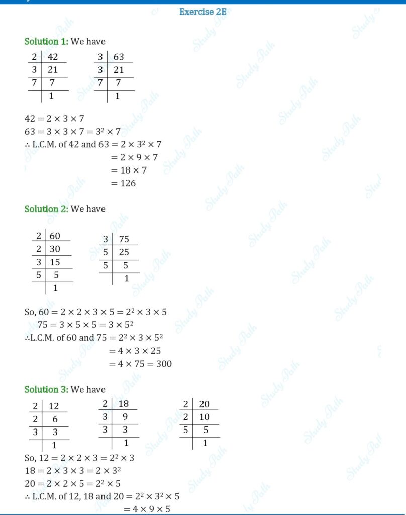 RS Aggarwal Class 6 Exercise 2E Solutions 1