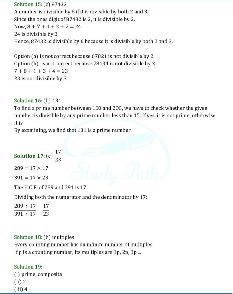 RS Aggarwal Chapter 2 Factors and Multiples Test Paper Solutions 4