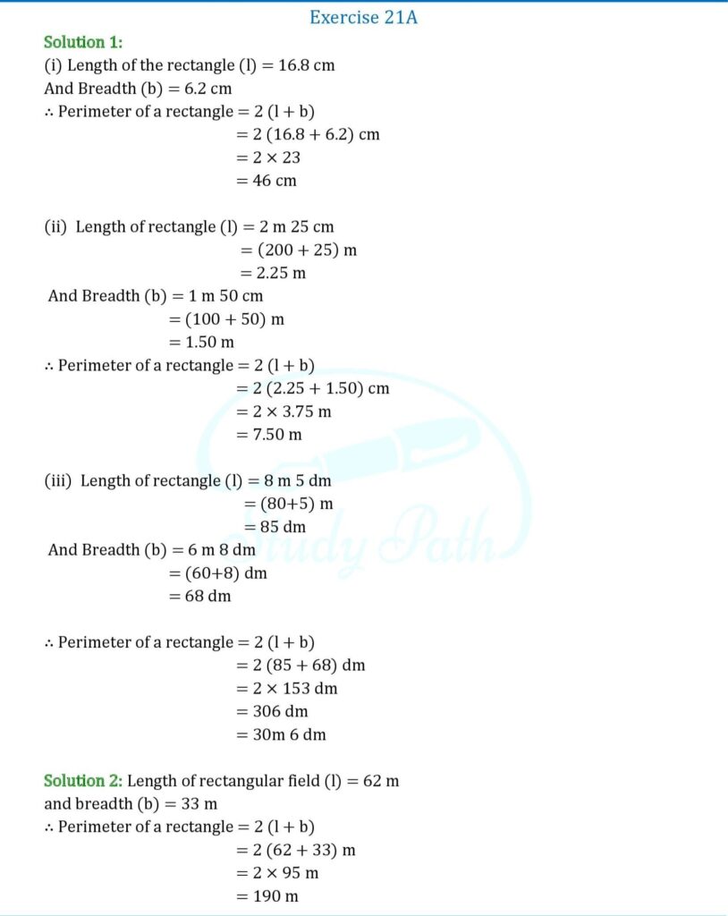 RS Aggarwal Class 6 Exercise 21A Solutions 1