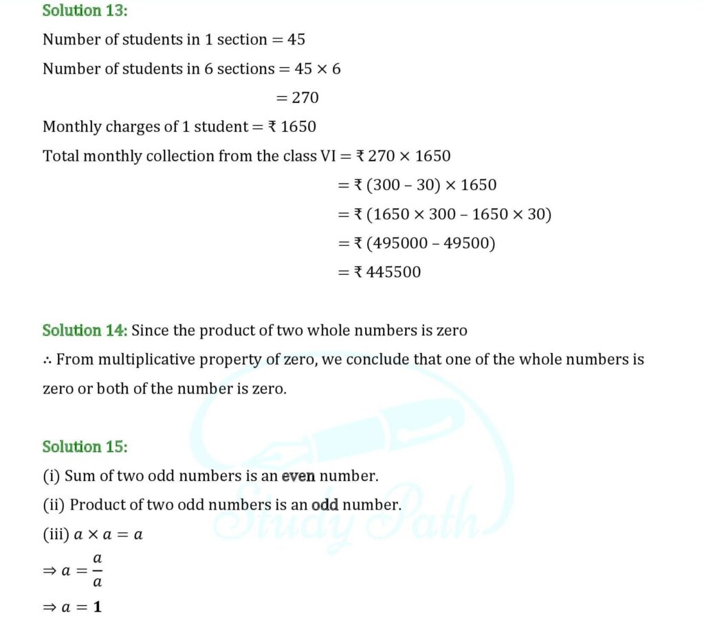 RS Aggarwal Class 6 Exercise 3D Solutions 8