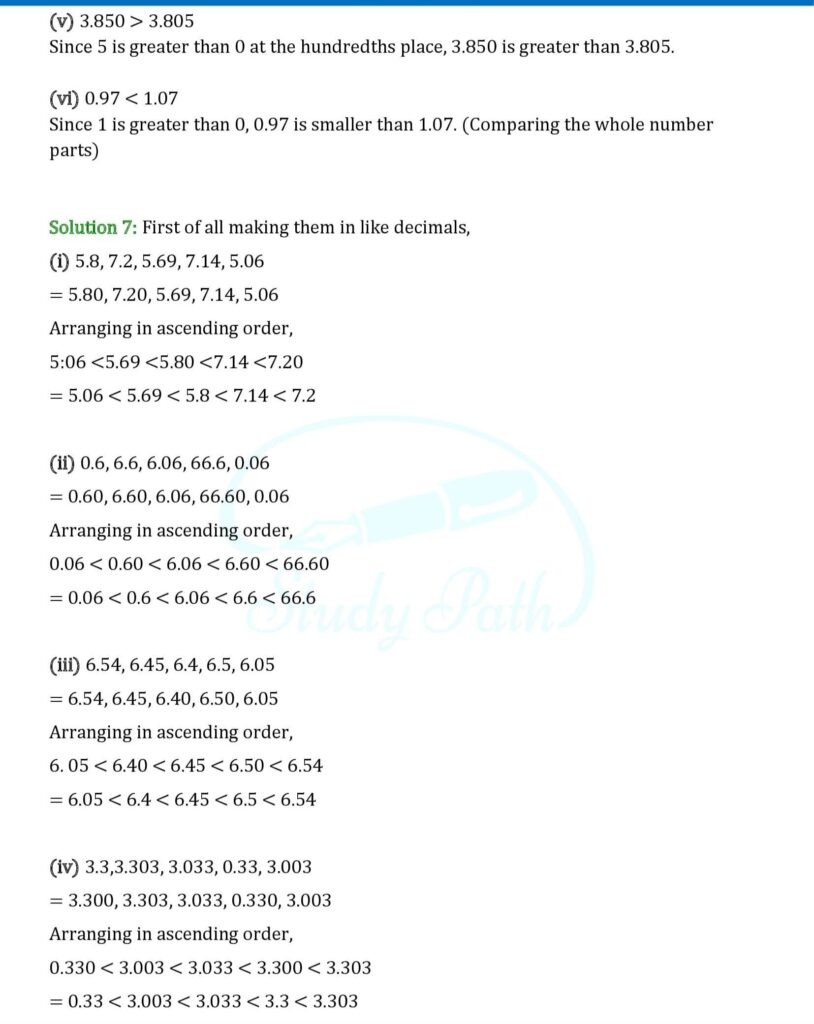 RS Aggarwal Class 6 Exercise 7A Solutions 5
