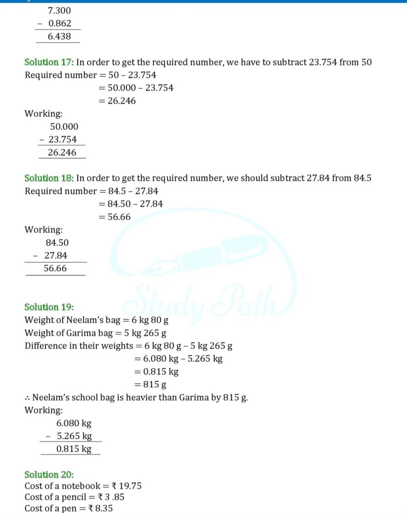 RS Aggarwal Class 6 Exercise 7D Solutions 5