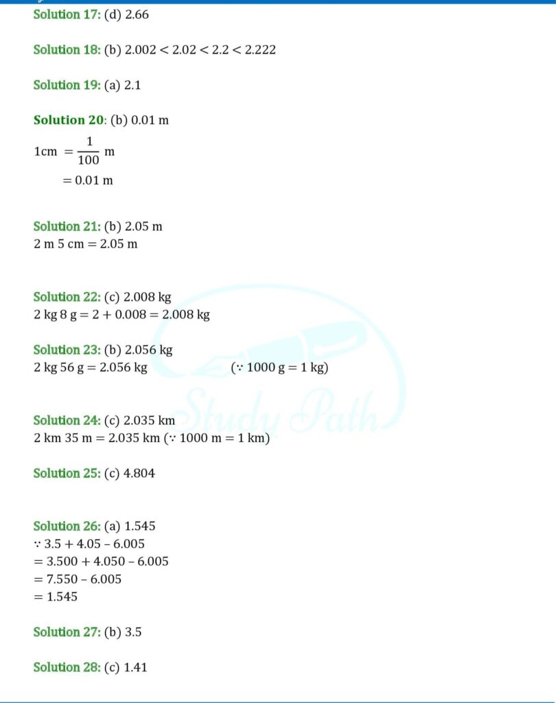 RS Aggarwal Solutions Class 6 Chapter 7 Decimals Exercise 7E 3