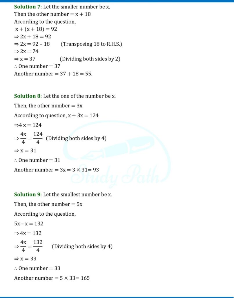 RS Aggarwal Class 6 Exercise 9C Solutions 3