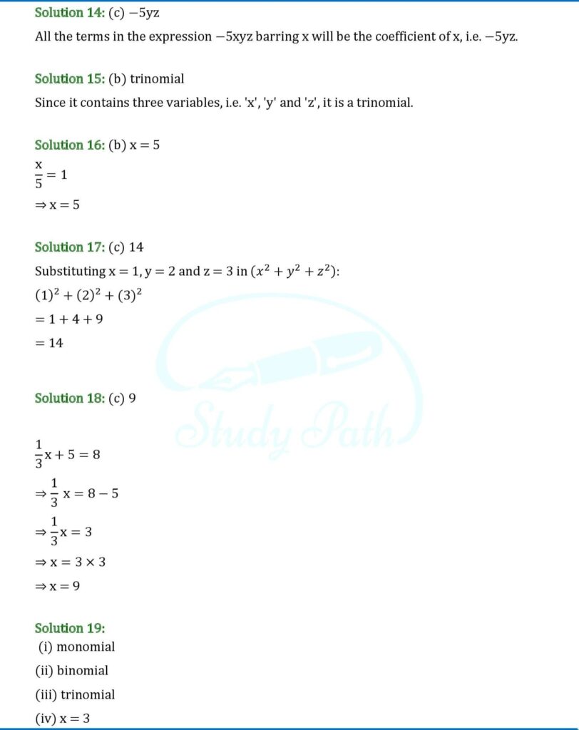 RS Aggarwal Chapter 9 Linear Equations in One Variable Test Paper Solutions 5