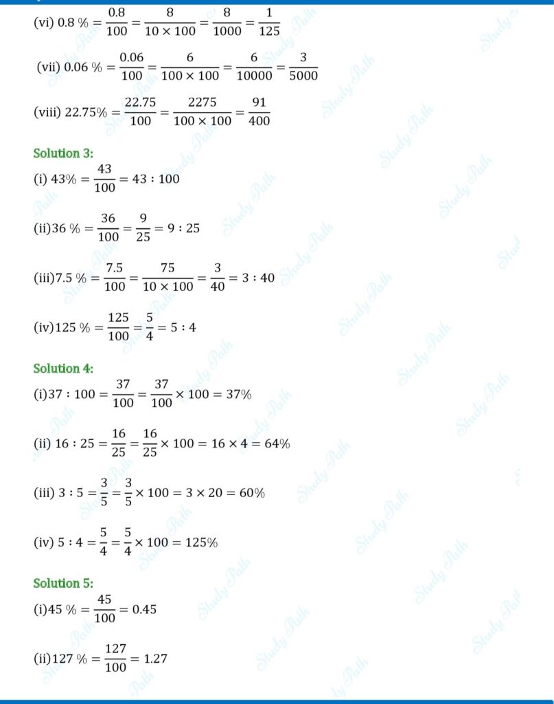 RS Aggarwal Class 7 Exercise 10A Solutions 2