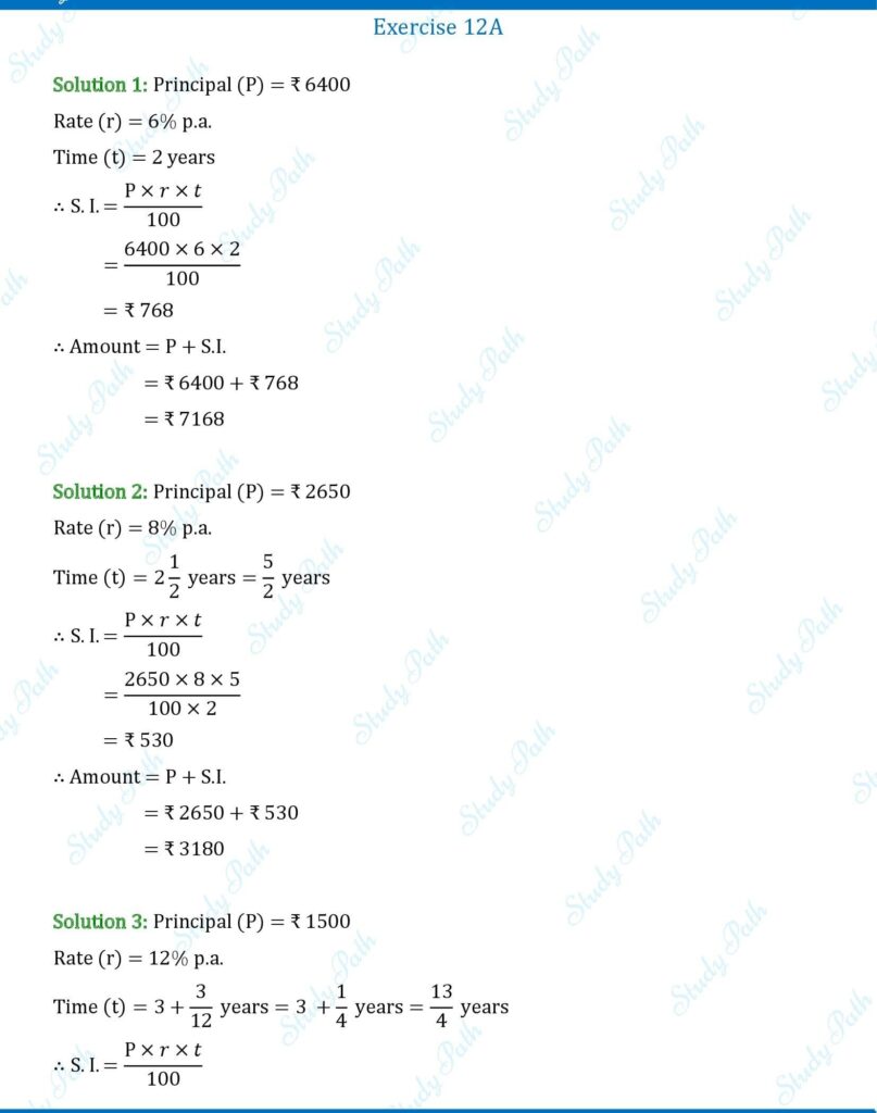 RS Aggarwal Class 7 Exercise 12A Solutions 1