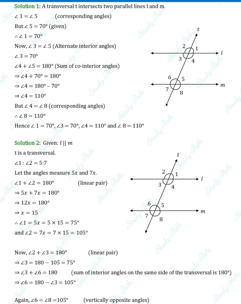 RS Aggarwal Class 7 Exercise 14 Solutions 1