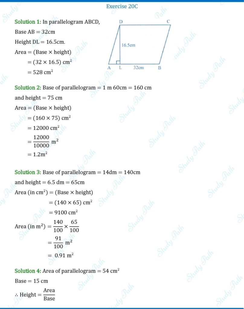 RS Aggarwal Class 7 Exercise 20C Solutions 1