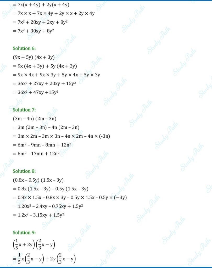 RS Aggarwal Class 7 Exercise 6D Solutions 2