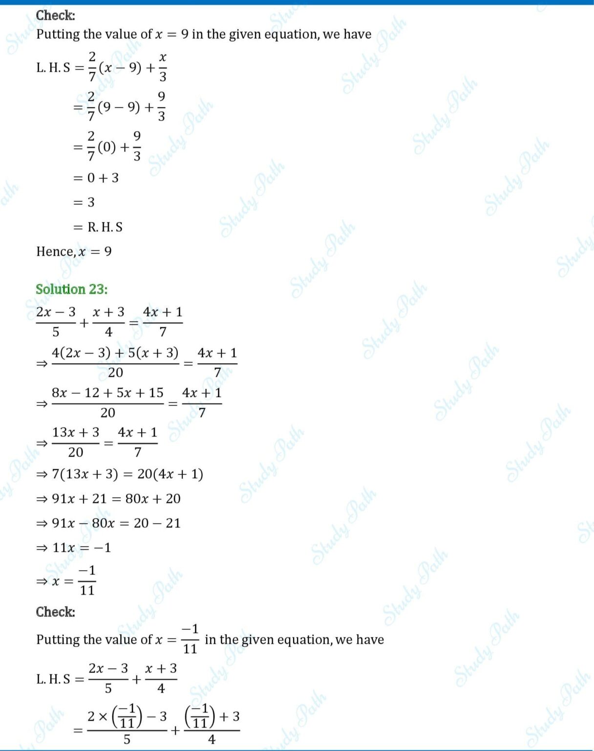 RS Aggarwal Class 7 Exercise 7A Solutions RS Aggarwal Solutions