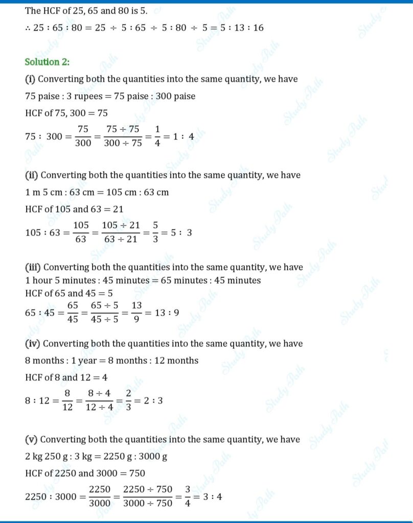 RS Aggarwal Class 7 Exercise 8A Solutions 2