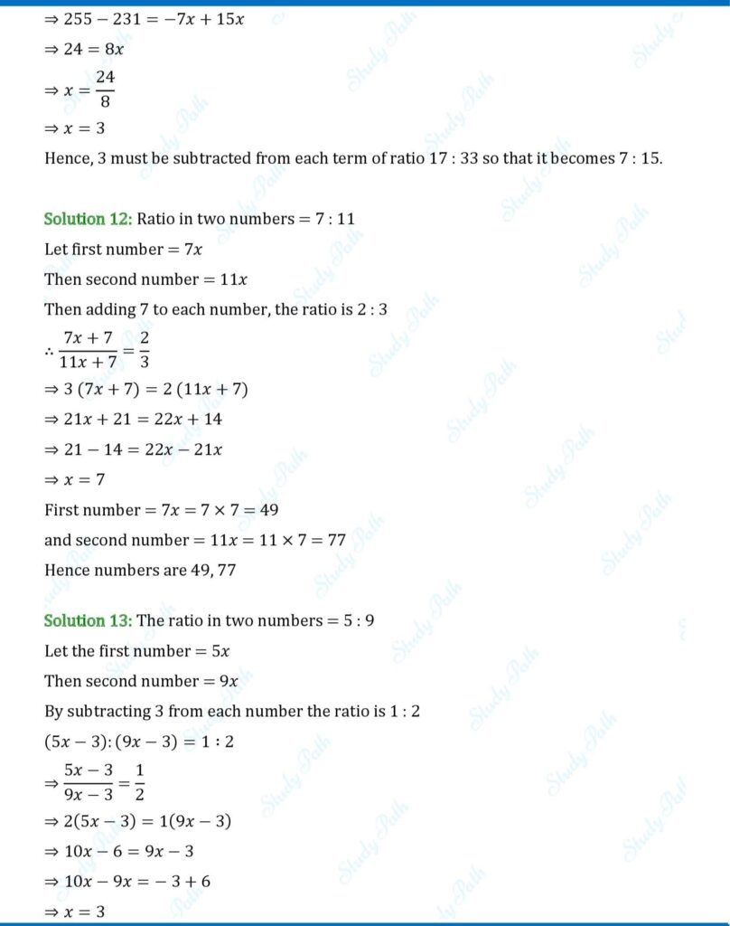 RS Aggarwal Class 7 Exercise 8A Solutions 6