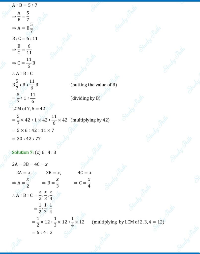 RS Aggarwal Class 7 Exercise 8C Solutions 3
