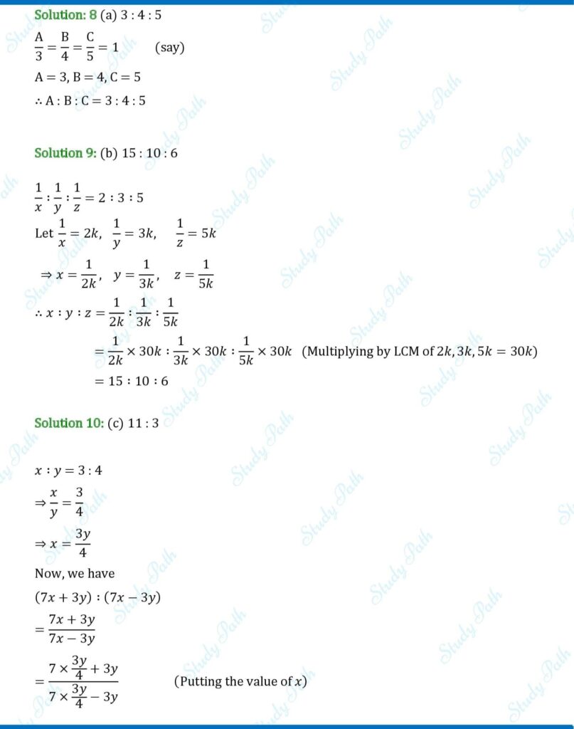 RS Aggarwal Class 7 Exercise 8C Solutions 4