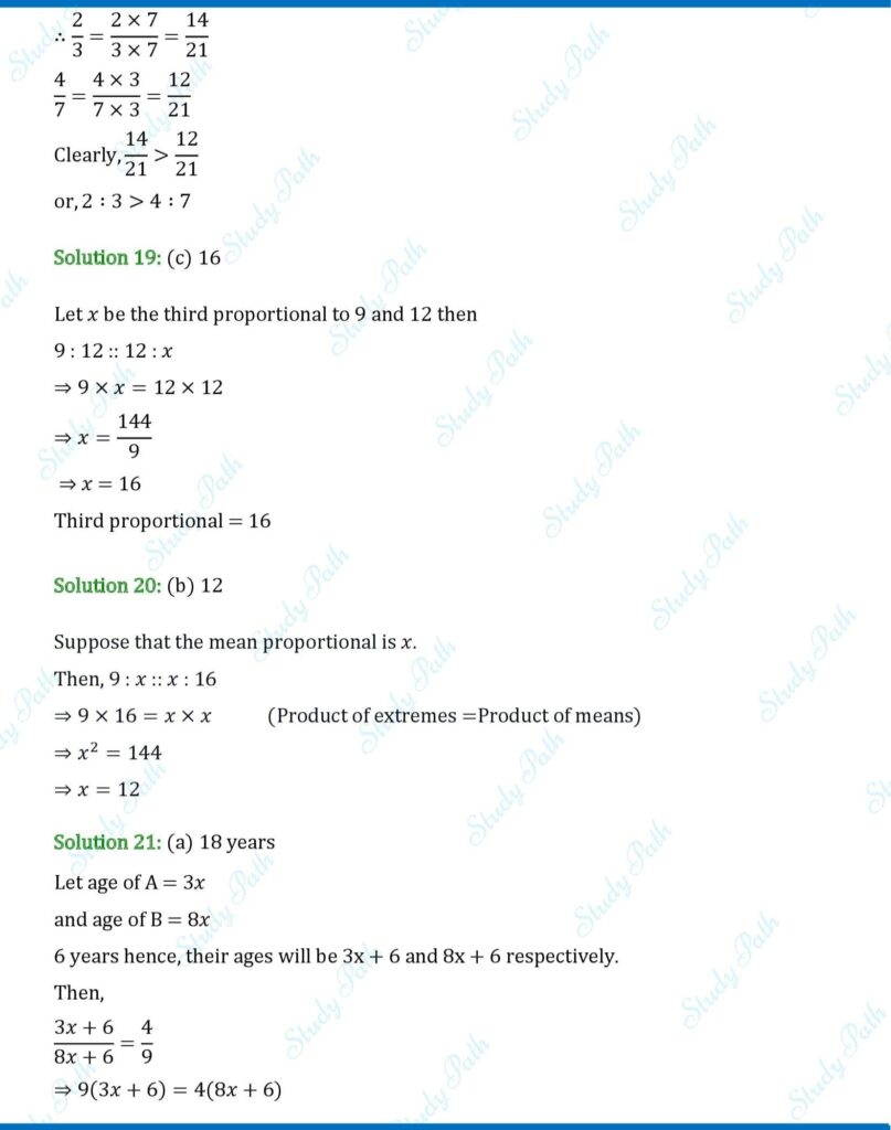 RS Aggarwal Class 7 Exercise 8C Solutions 8