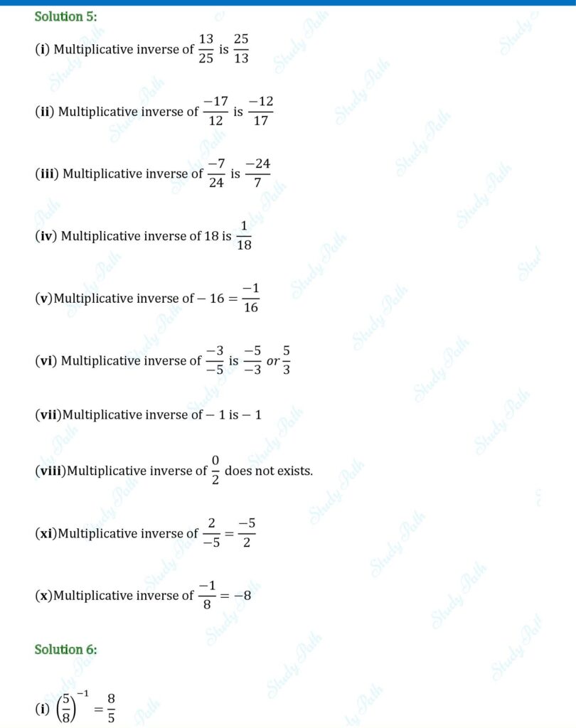 RS Aggarwal Class 8 Exercise 1D Solutions 6
