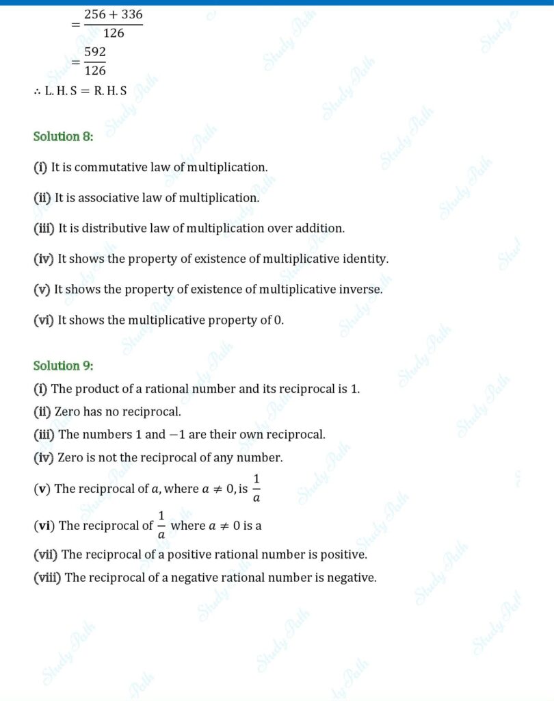 RS Aggarwal Class 8 Exercise 1D Solutions 9