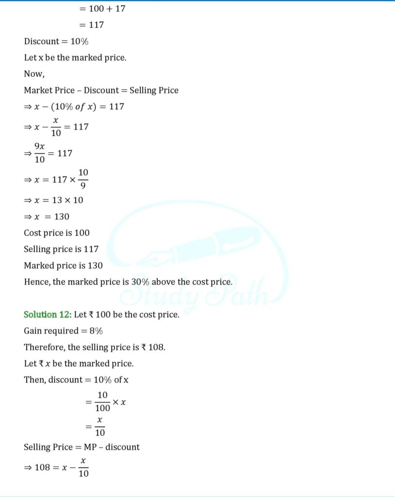 RS Aggarwal Class 8 Exercise 10B Solutions 6
