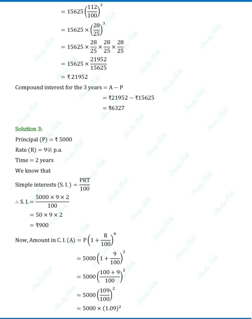 RS Aggarwal Class 8 Exercise 11A Solutions 2