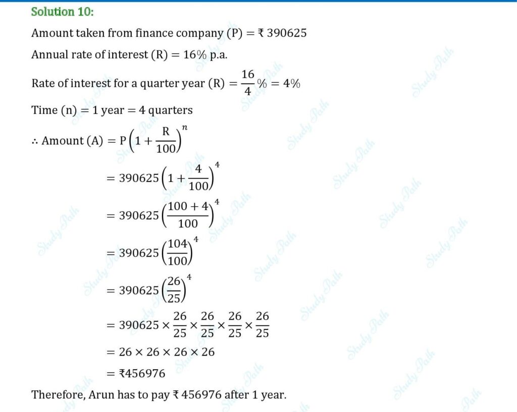RS Aggarwal Class 8 Exercise 11C Solutions 8