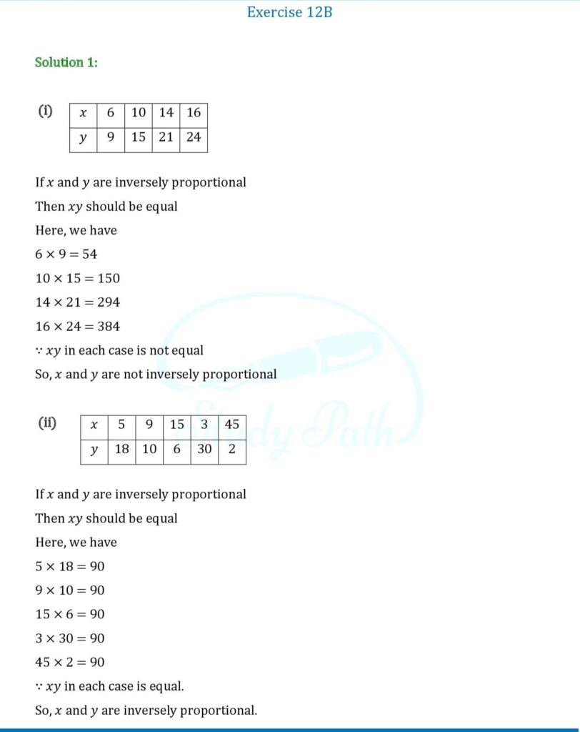 RS Aggarwal Class 8 Exercise 12B Solutions 1