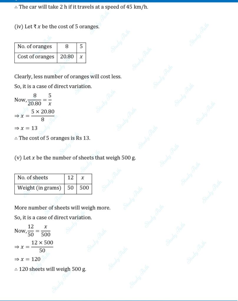 RS Aggarwal Class 8 Test Paper 12 Solutions 8