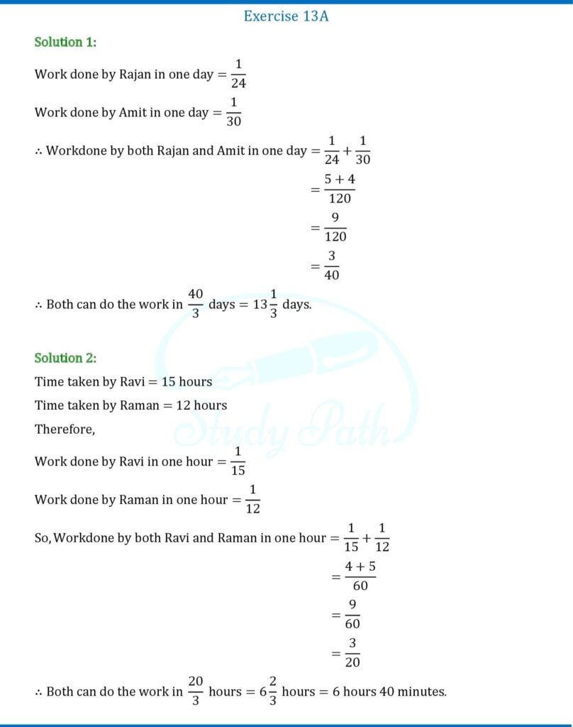 RS Aggarwal Class 8 Exercise 13A Solutions 1