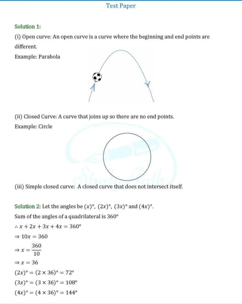 RS Aggarwal Solutions Class 8 Chapter 17 Test Paper 1
