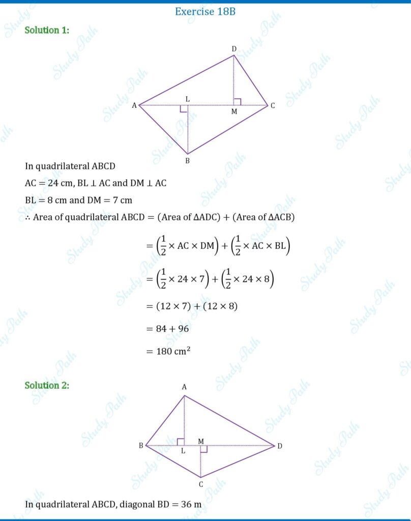 RS Aggarwal Class 8 Exercise 18B Solutions 1
