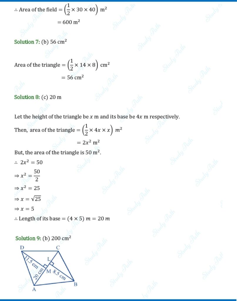 RS Aggarwal Class 8 Test Paper 20 Solutions 4