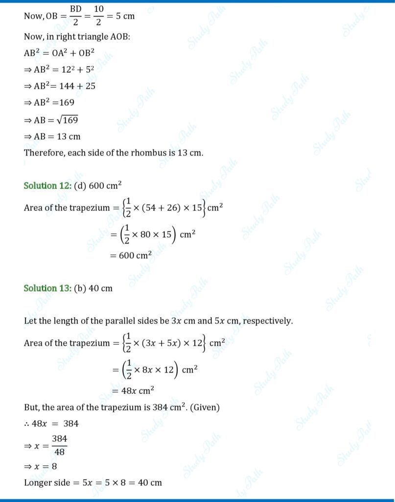 RS Aggarwal Class 8 Test Paper 20 Solutions 7