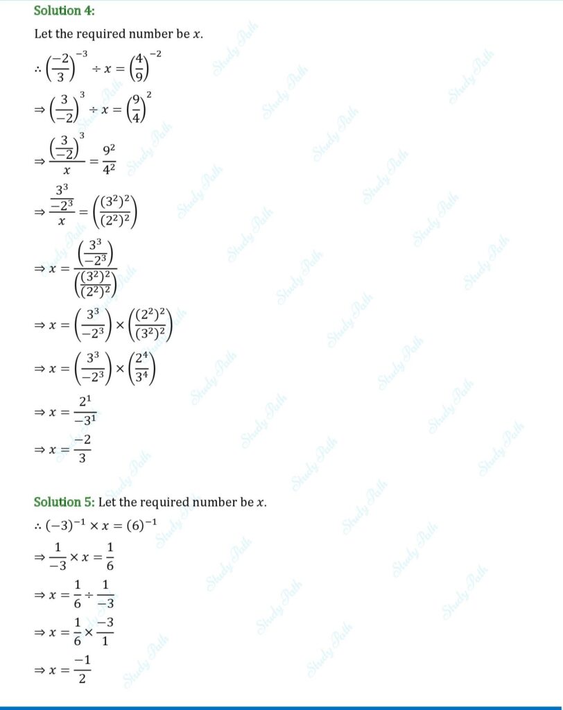 RS Aggarwal Class 8 Chapter 2 Solutions – Exponents and Powers 2