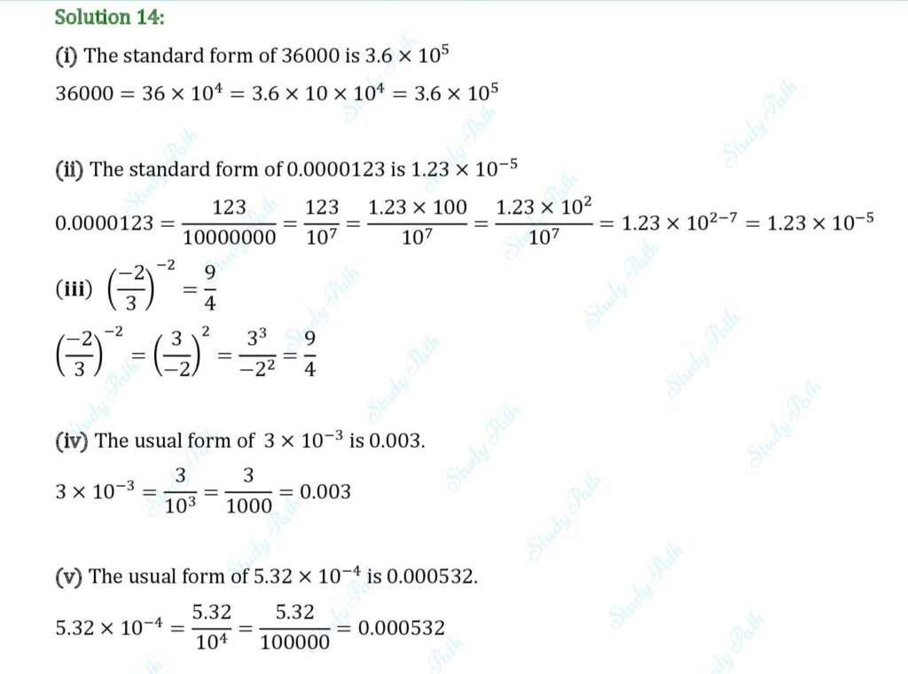 RS Aggarwal Class 8 Chapter 2 Solutions – Exponents and Powers 5