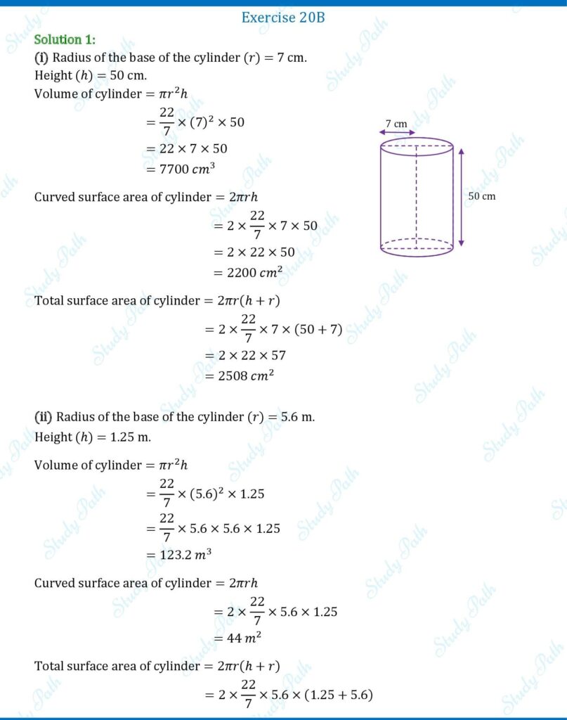 RS Aggarwal Class 8 Ex 20B Solutions 1